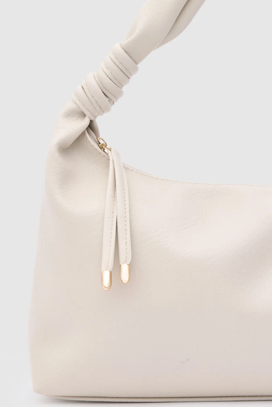 Faux leather shoulder bag Faux leather shoulder bag in cream