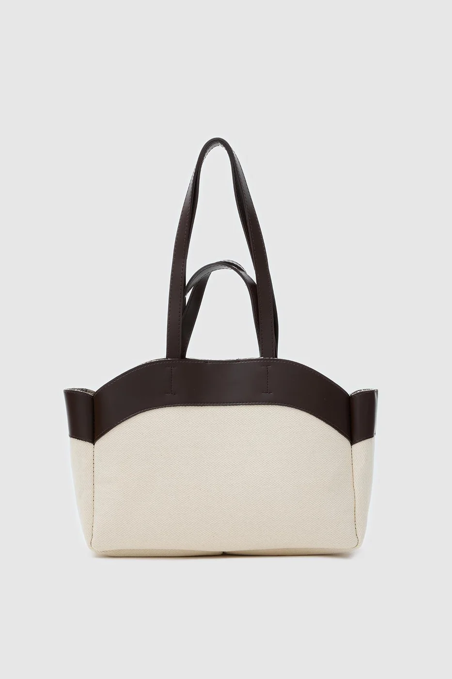 canvas shoulder bag in brown