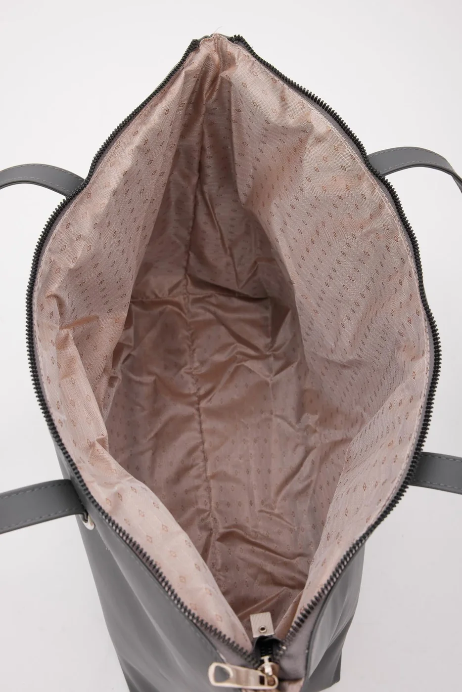 satin shoulder bag in charcoal