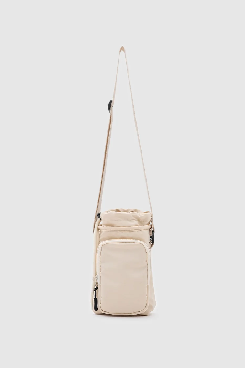 technical fabric crossbody bag in cream