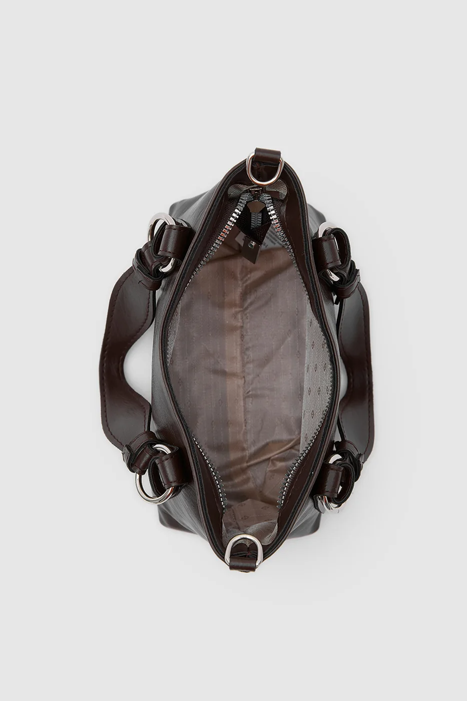 Faux leather crossbody bag Faux leather crossbody bag in dark brown
