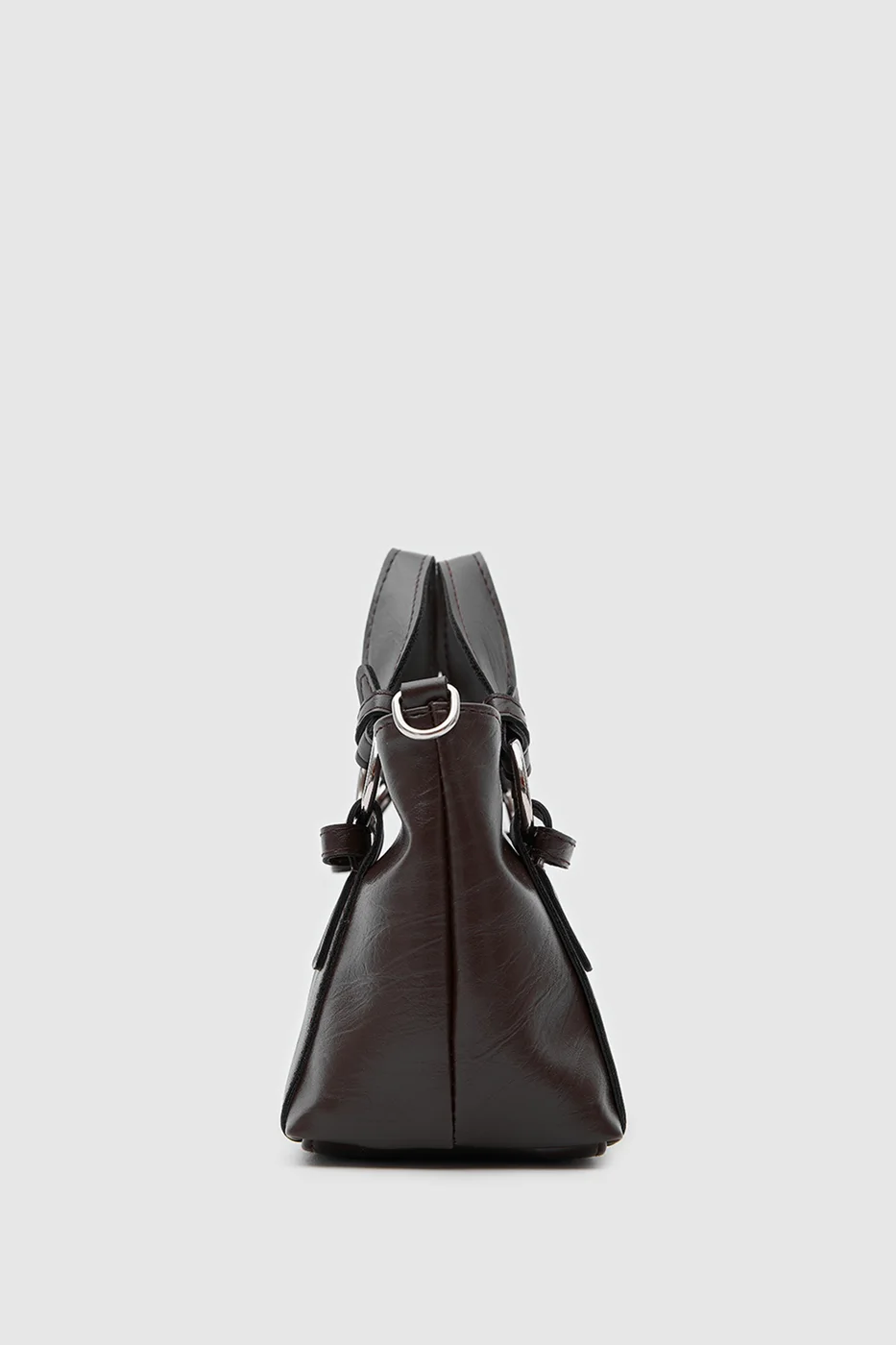 Faux leather crossbody bag Faux leather crossbody bag in dark brown