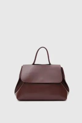 Faux Leather Crossbody Bag in hazelnut