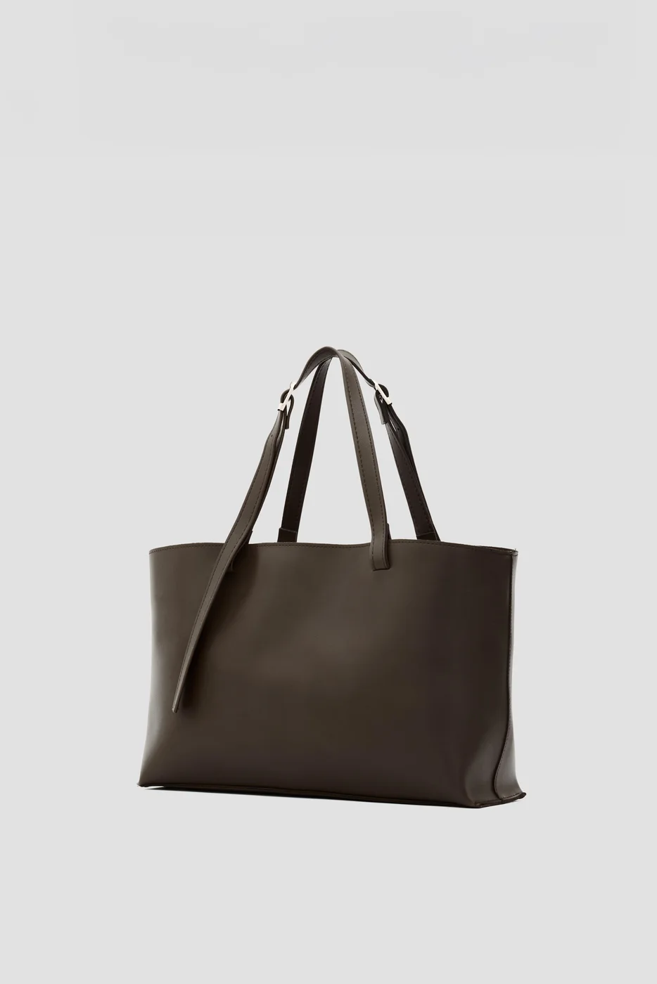 faux leather shoulder bag faux leather shoulder bag in brown