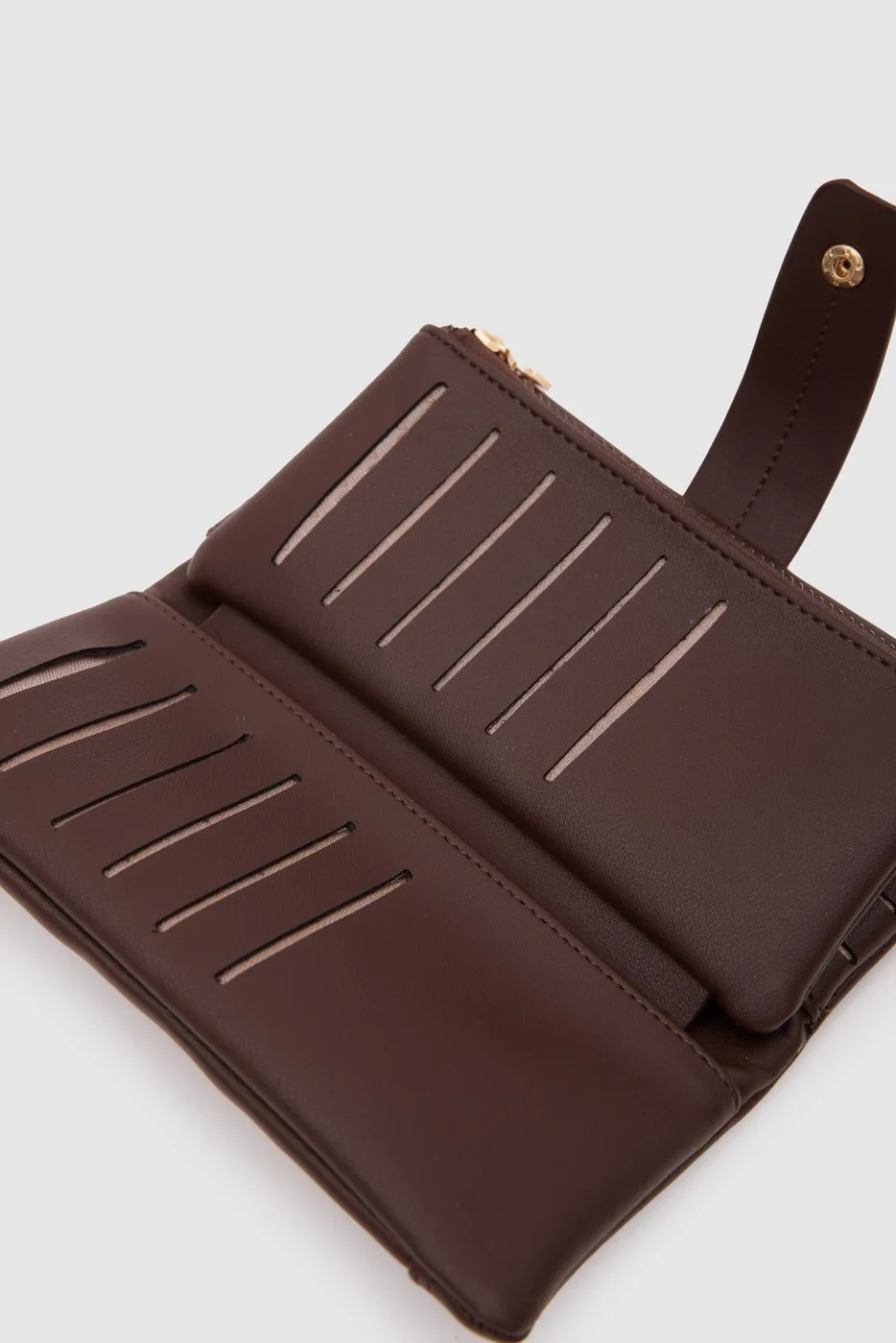 Faux leather wallet for everyday use Faux leather wallet for everyday use in dark brown