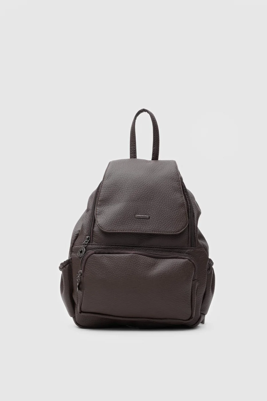 Julia faux leather backpack in dark brown