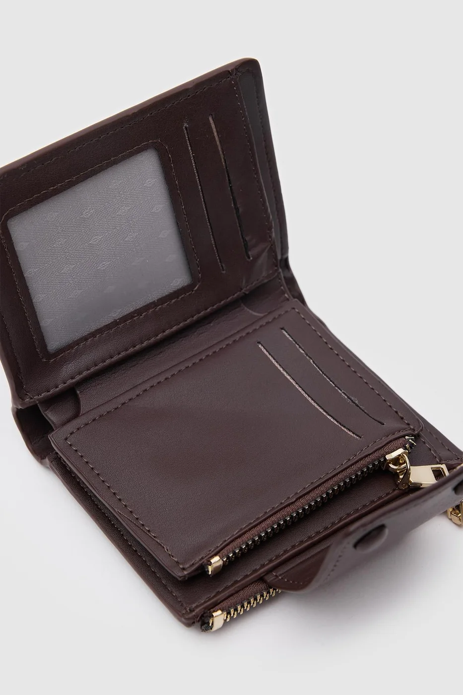 Faux Leather Wallet Faux Leather Wallet in dark brown