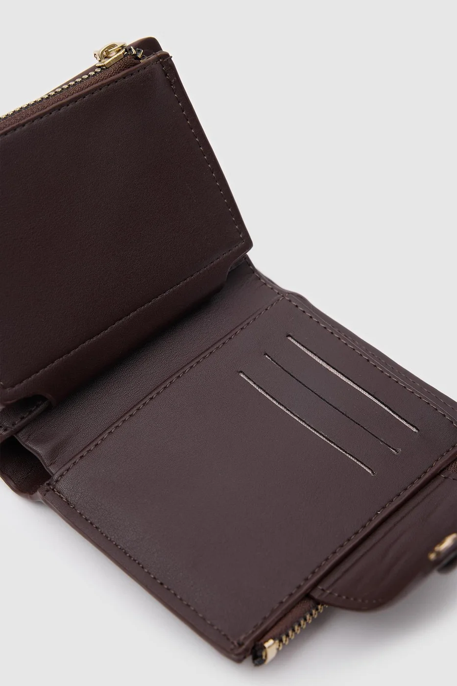 Faux Leather Wallet Faux Leather Wallet in dark brown