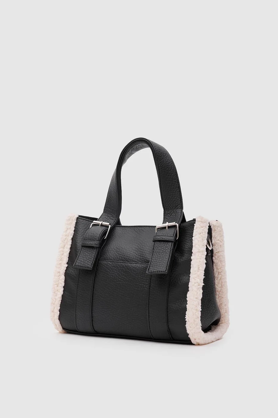 teddy tote bag for women in black