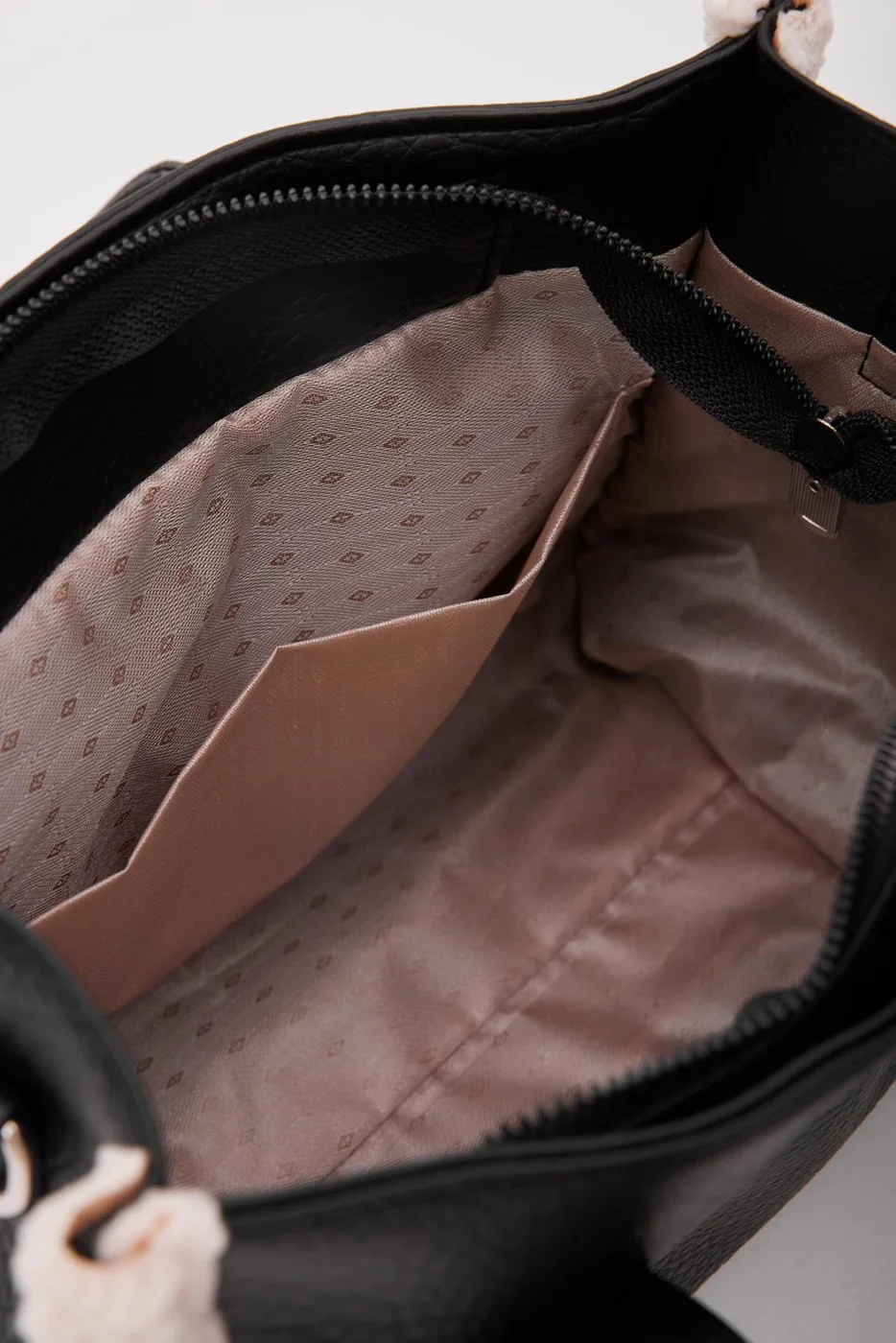 teddy tote bag for women in black