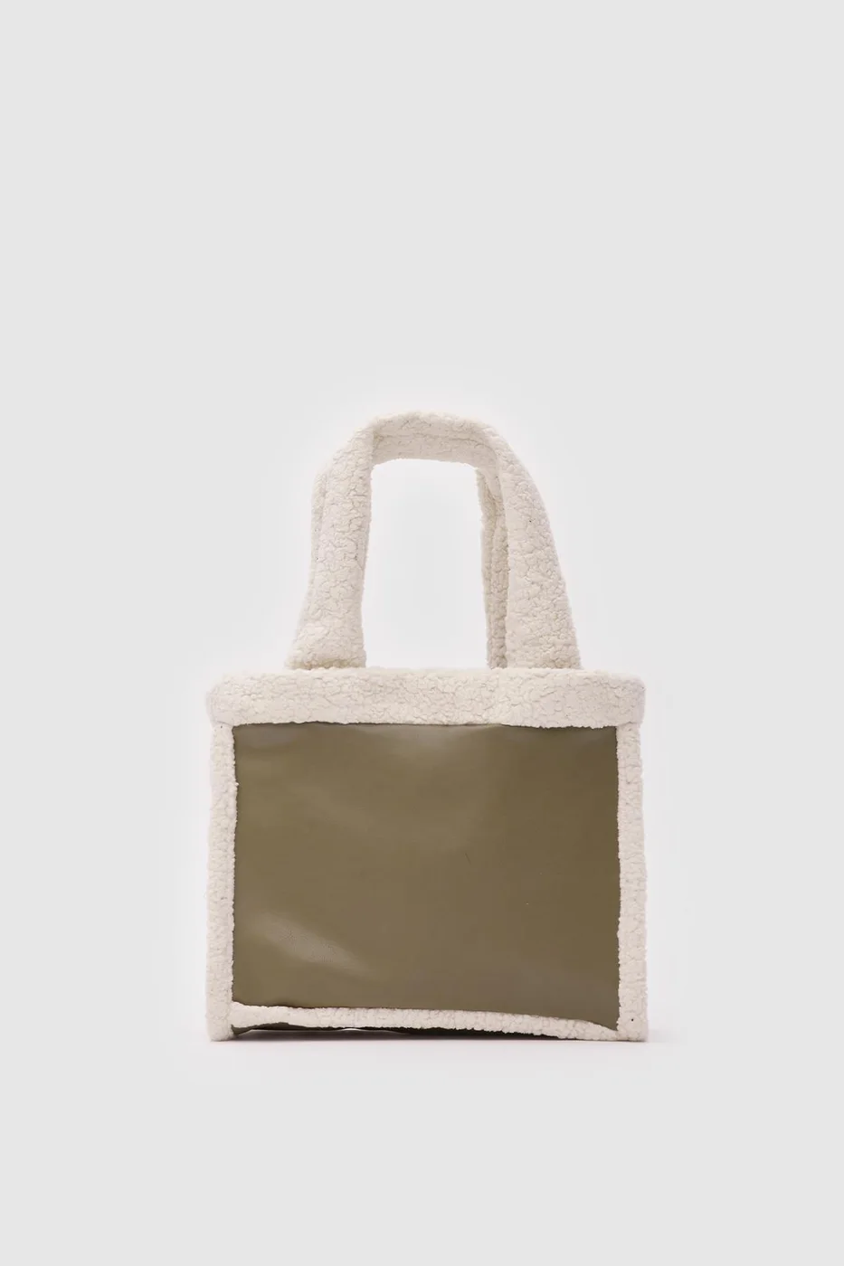 Faux leather shoulder bag