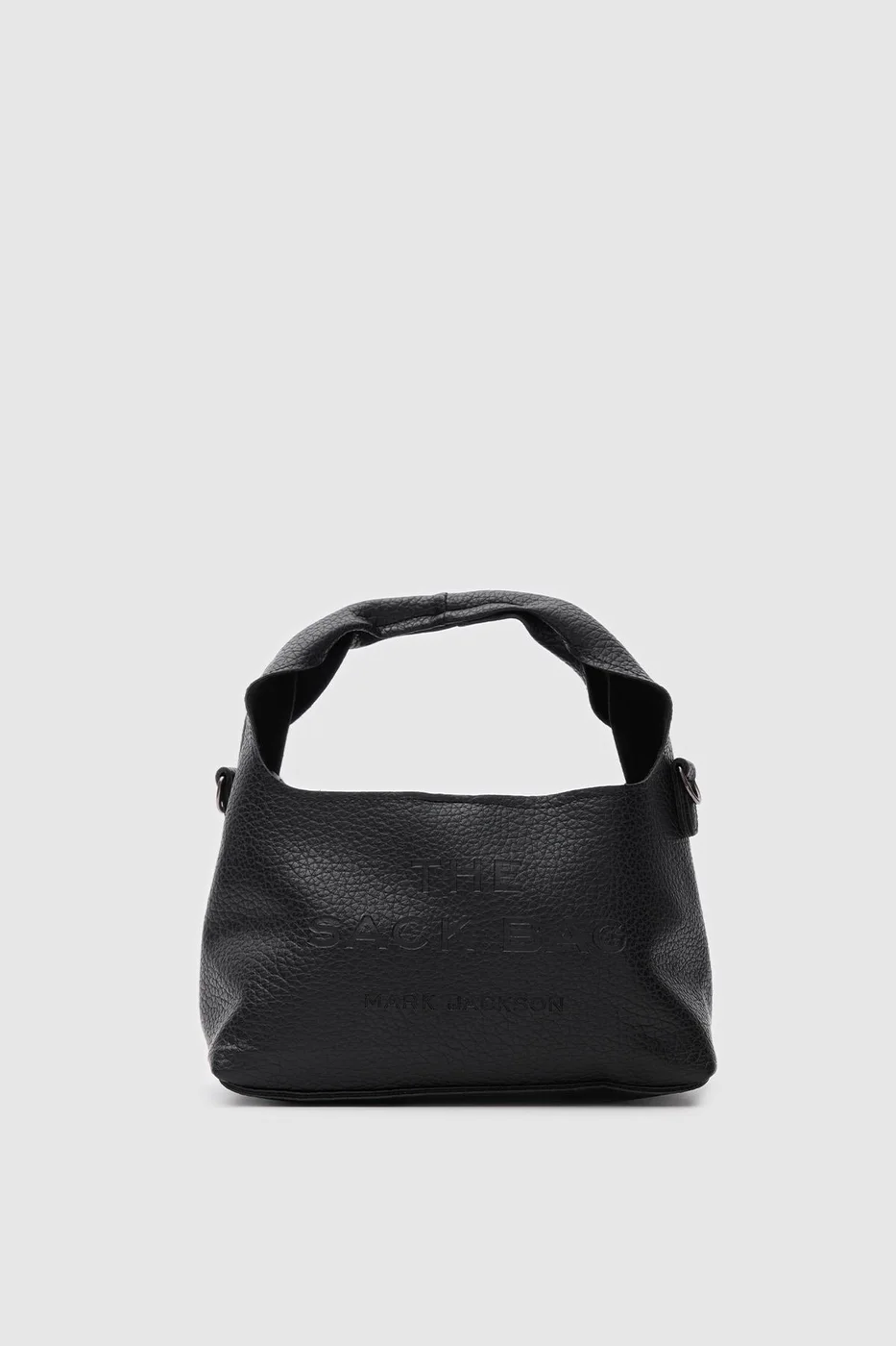 Faux Leather Crossbody Bag in black