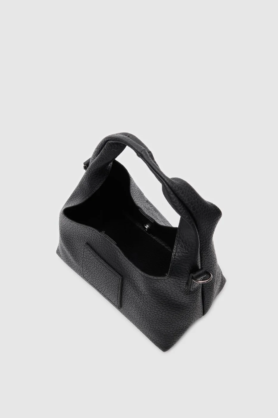 Faux Leather Crossbody Bag in black