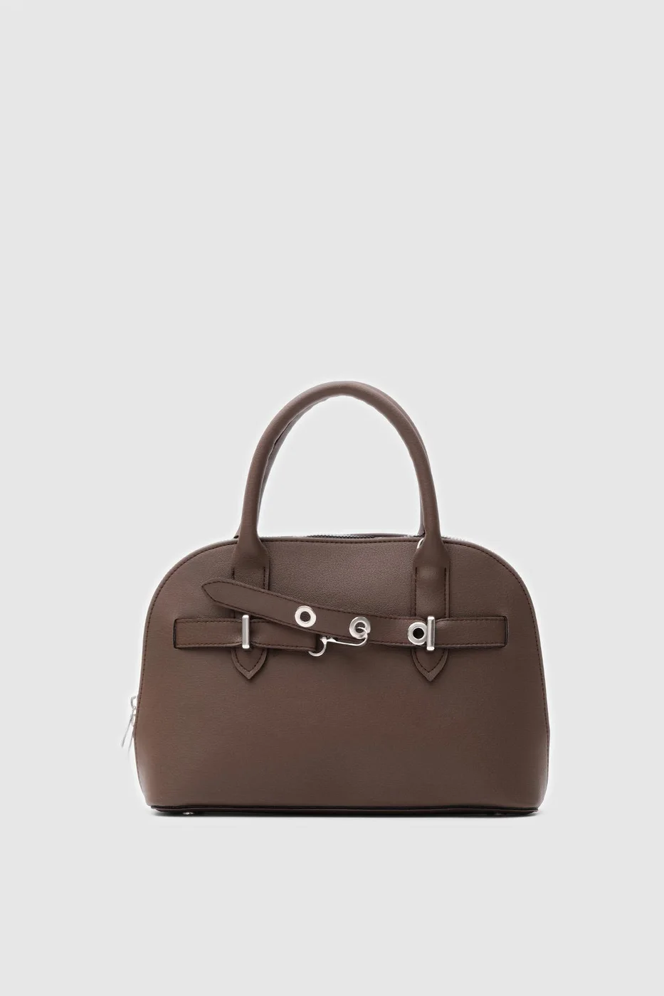 Faux leather crossbody bag Faux leather crossbody bag in dark brown