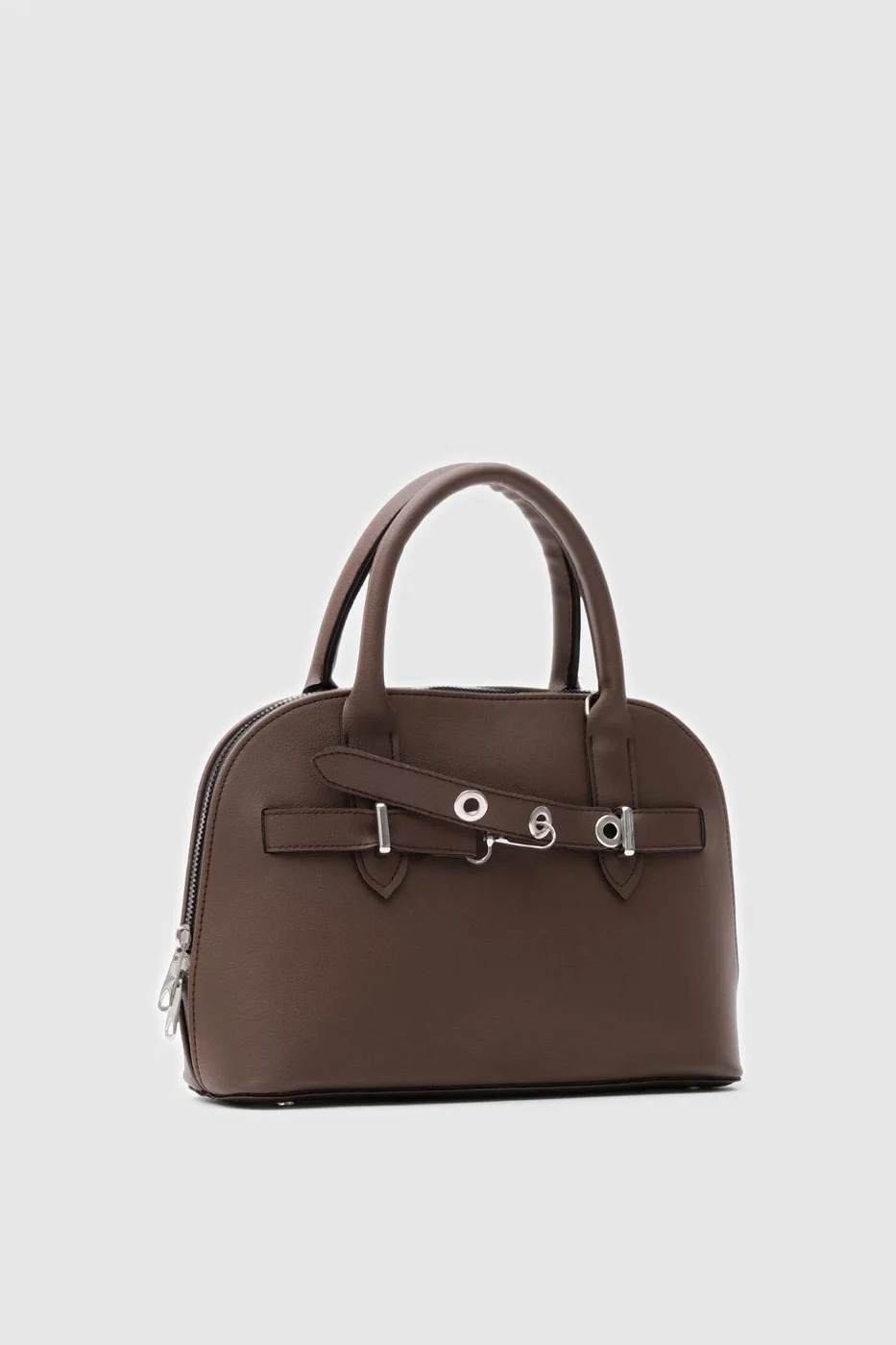 Faux leather crossbody bag Faux leather crossbody bag in dark brown