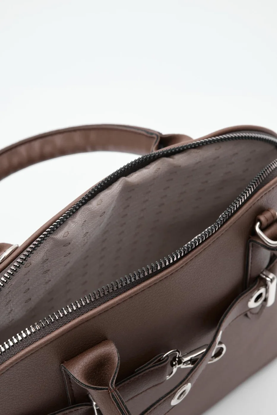Faux leather crossbody bag Faux leather crossbody bag in dark brown