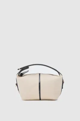 Canvas crossbody bag for daily use in black