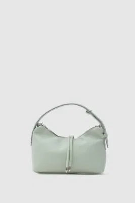 Faux leather crossbody bag in mint