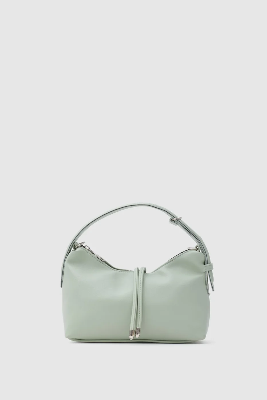 Faux leather crossbody bag in mint
