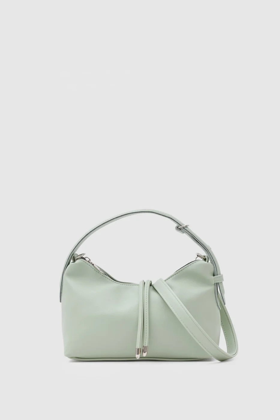 Faux leather crossbody bag in mint
