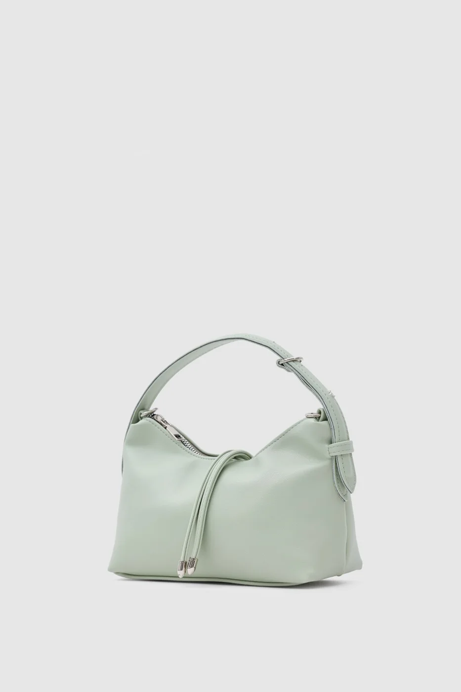Faux leather crossbody bag in mint