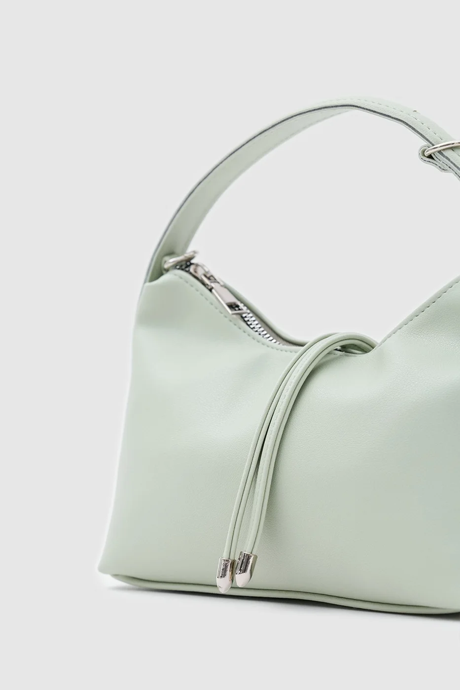 Faux leather crossbody bag in mint