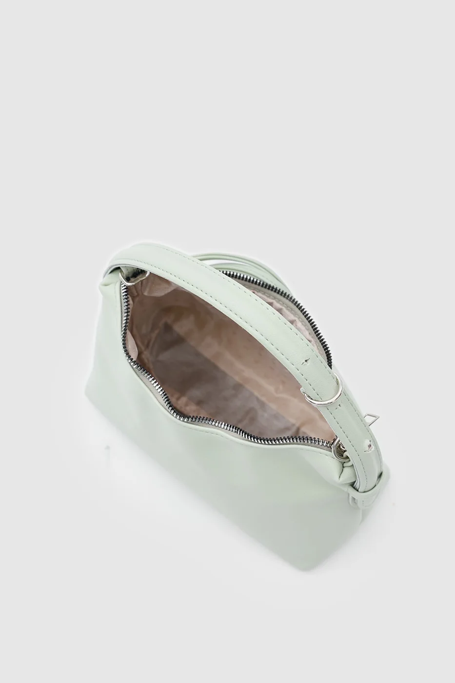 Faux leather crossbody bag in mint