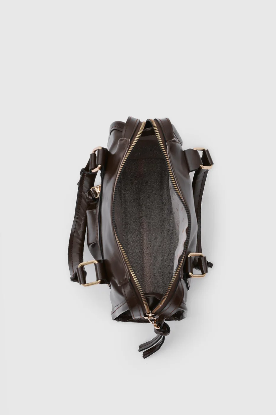 Faux leather crossbody bag Faux leather crossbody bag in dark brown