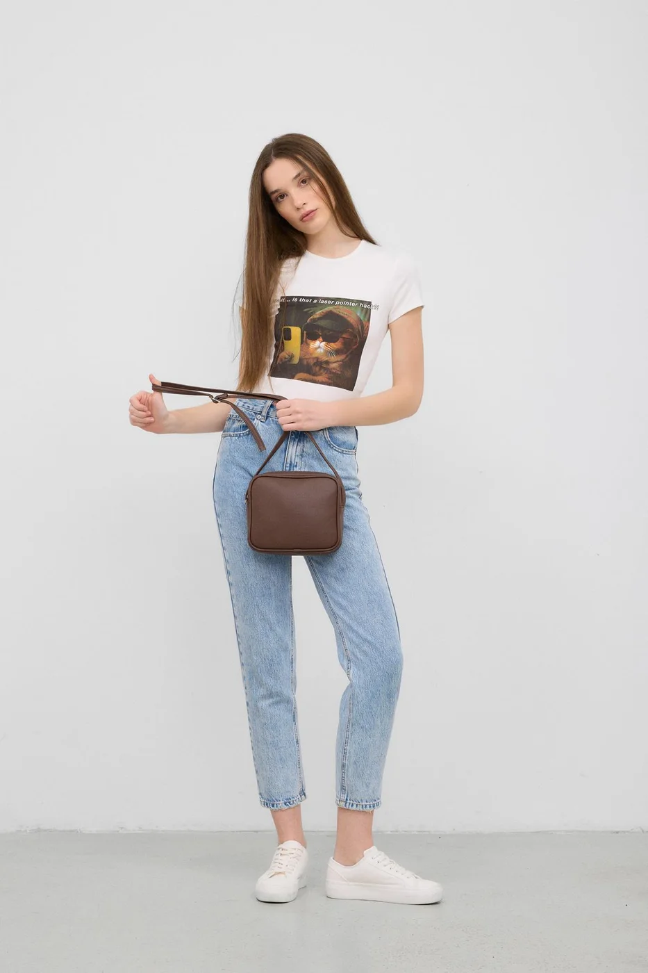 Faux leather crossbody bag for women Faux leather crossbody bag for women in dark brown