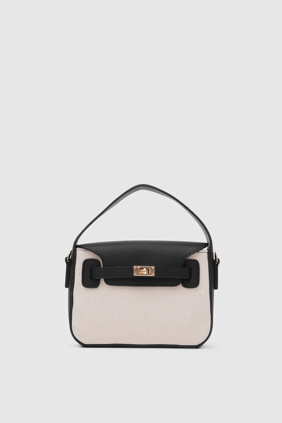 Canvas crossbody bag in black
