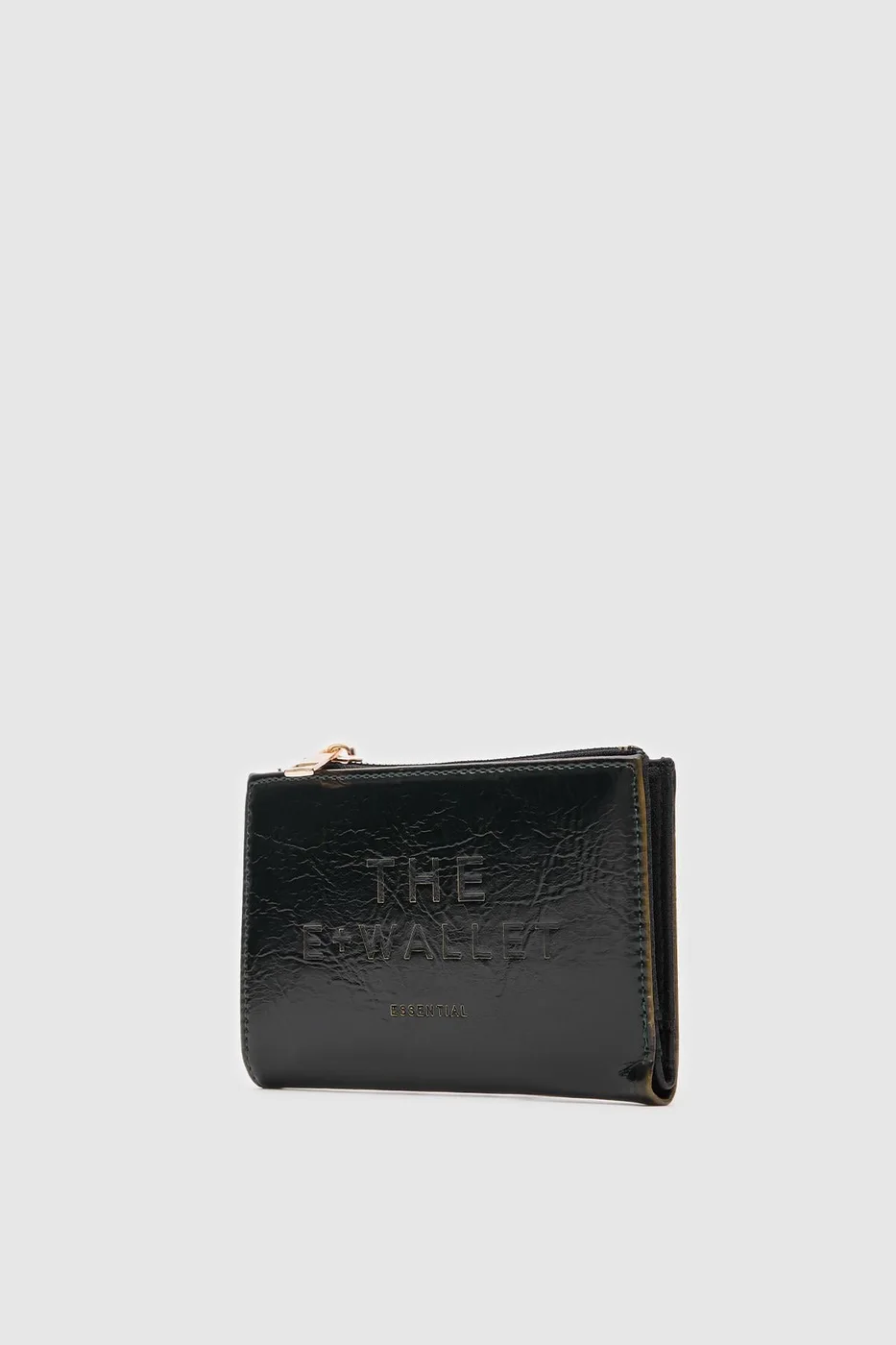 Faux Leather Wallet in olive green