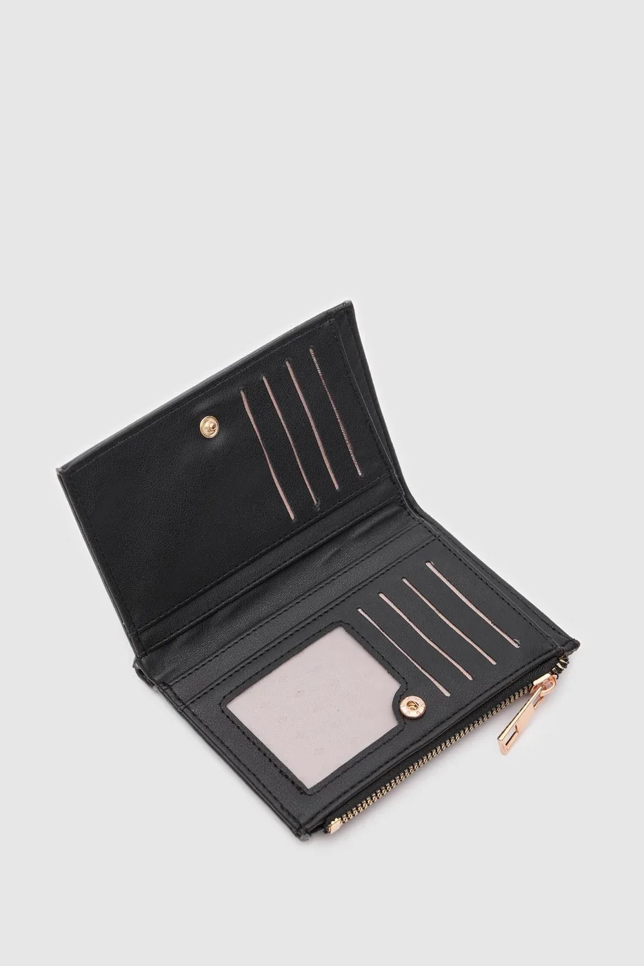Faux Leather Wallet in olive green