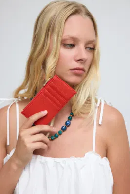 Faux leather card holder Faux leather card holder in red