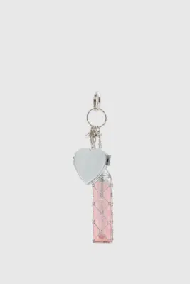 lipstick charm accessory in silver