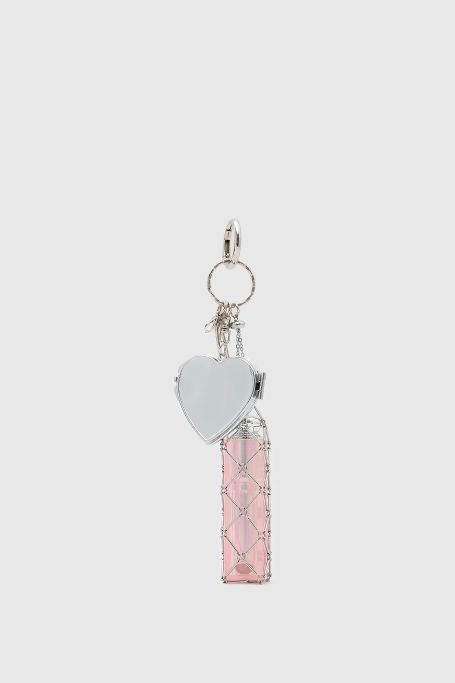 lipstick charm accessory in silver