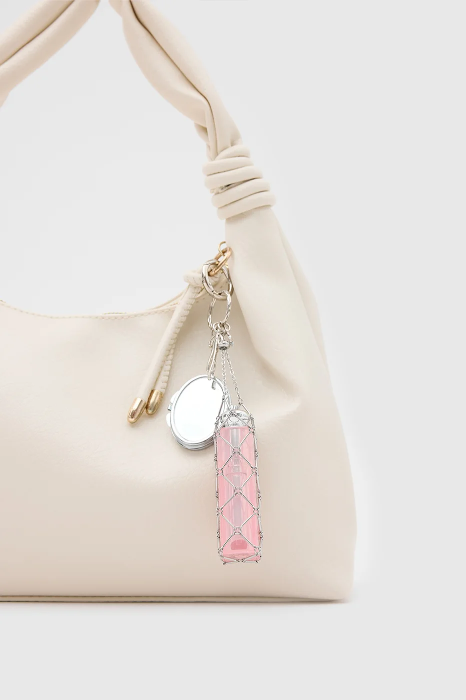 lipstick charm for bags in silver