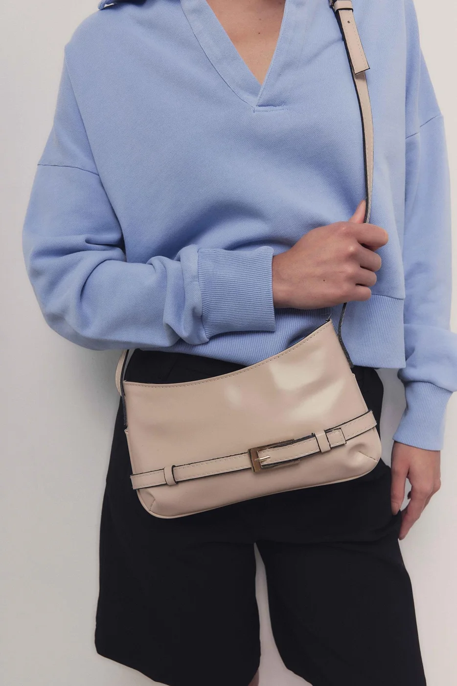 Faux leather crossbody bag