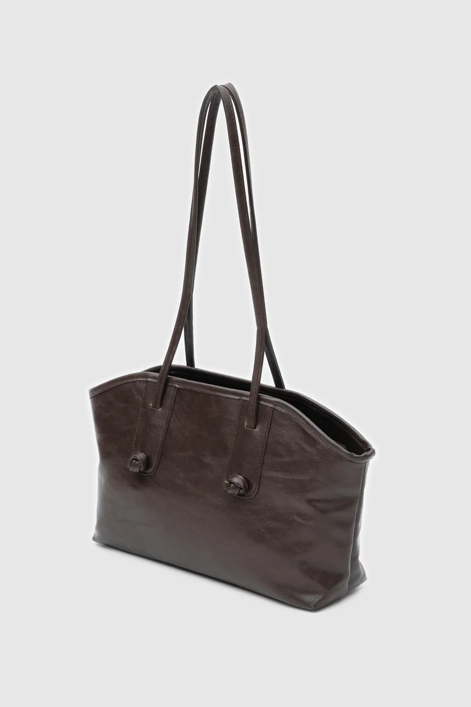 Faux leather shoulder bag Faux leather shoulder bag in dark brown