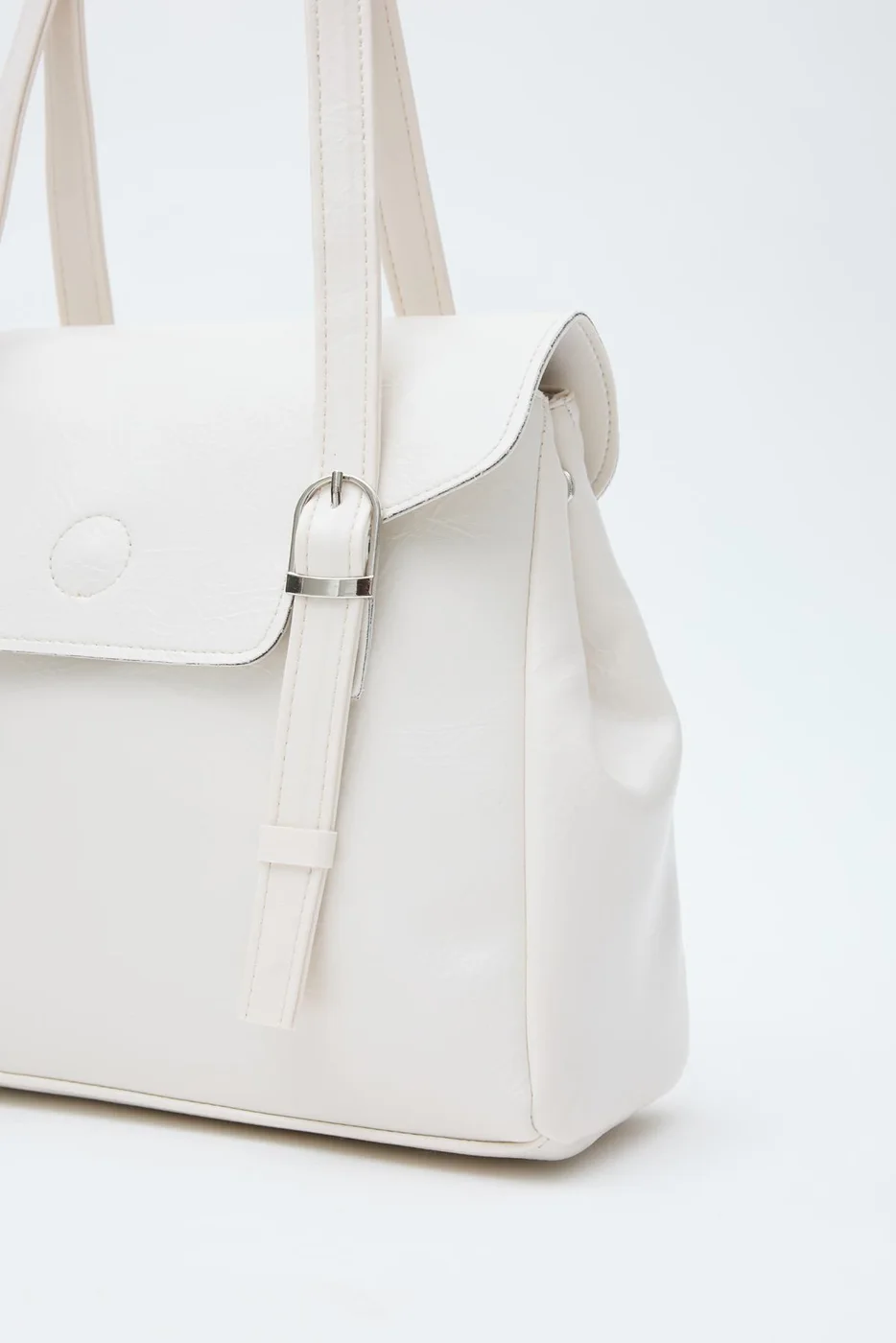 Faux leather shoulder bag Faux leather shoulder bag in cream