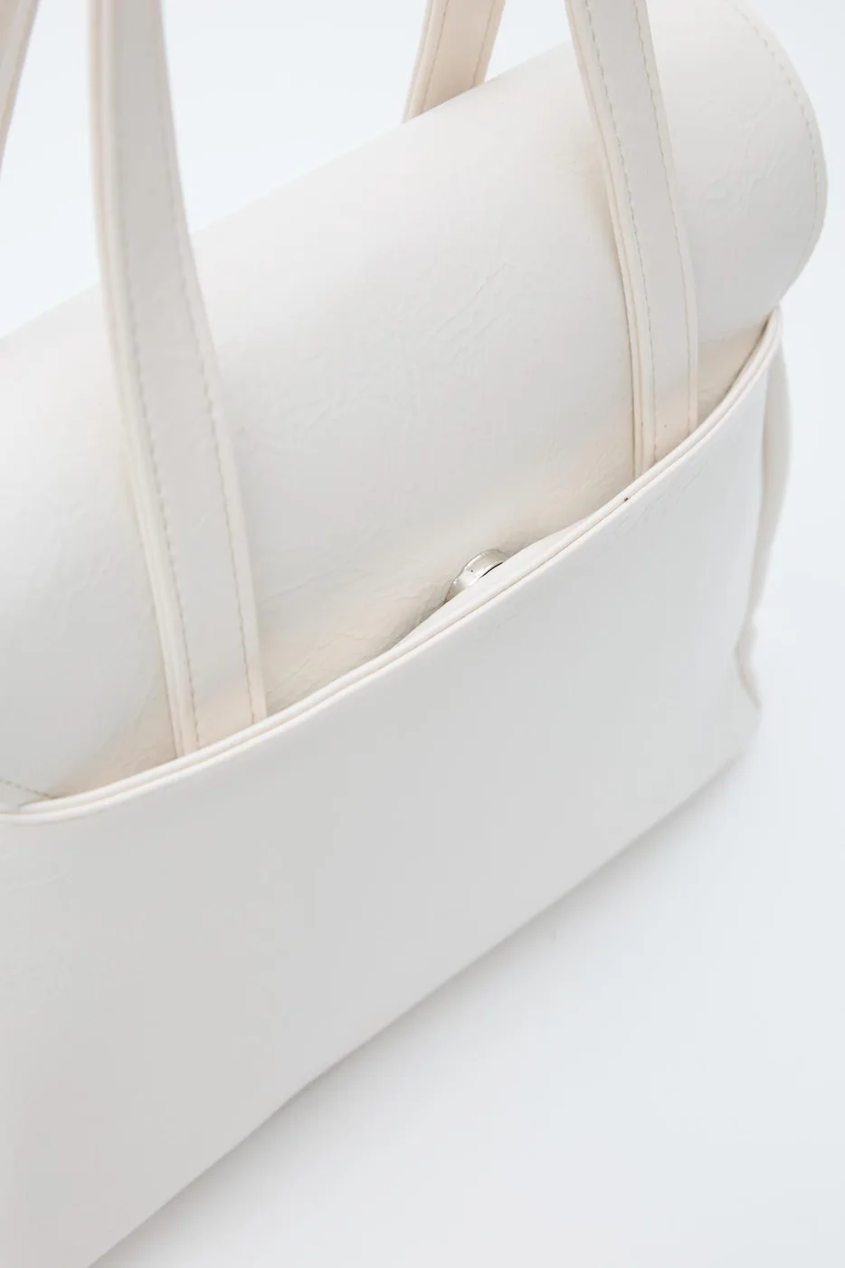 Faux leather shoulder bag Faux leather shoulder bag in cream