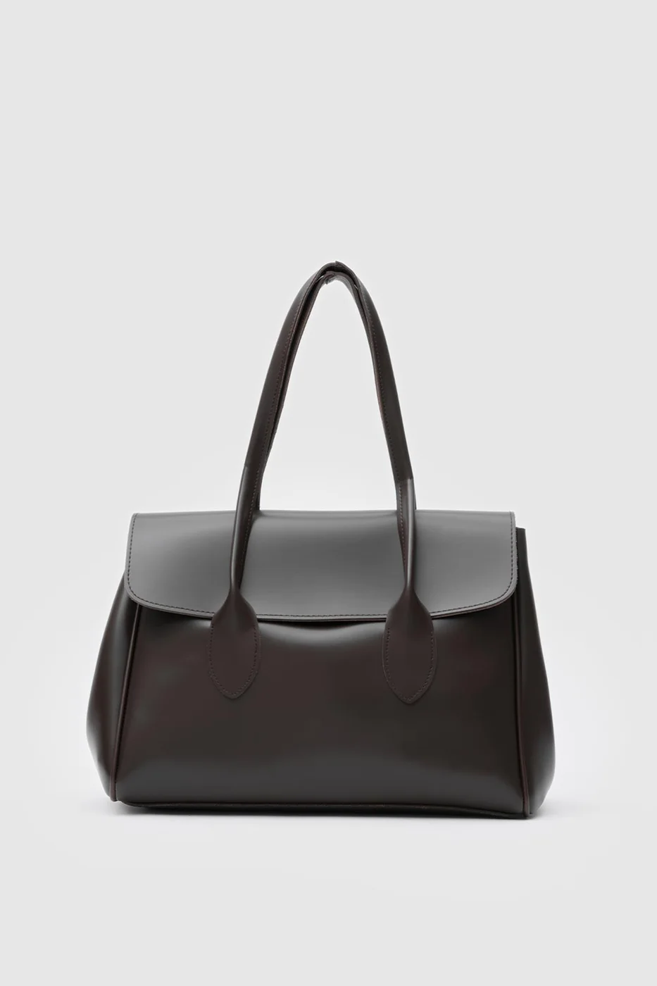 Faux leather shoulder bag Faux leather shoulder bag in dark brown
