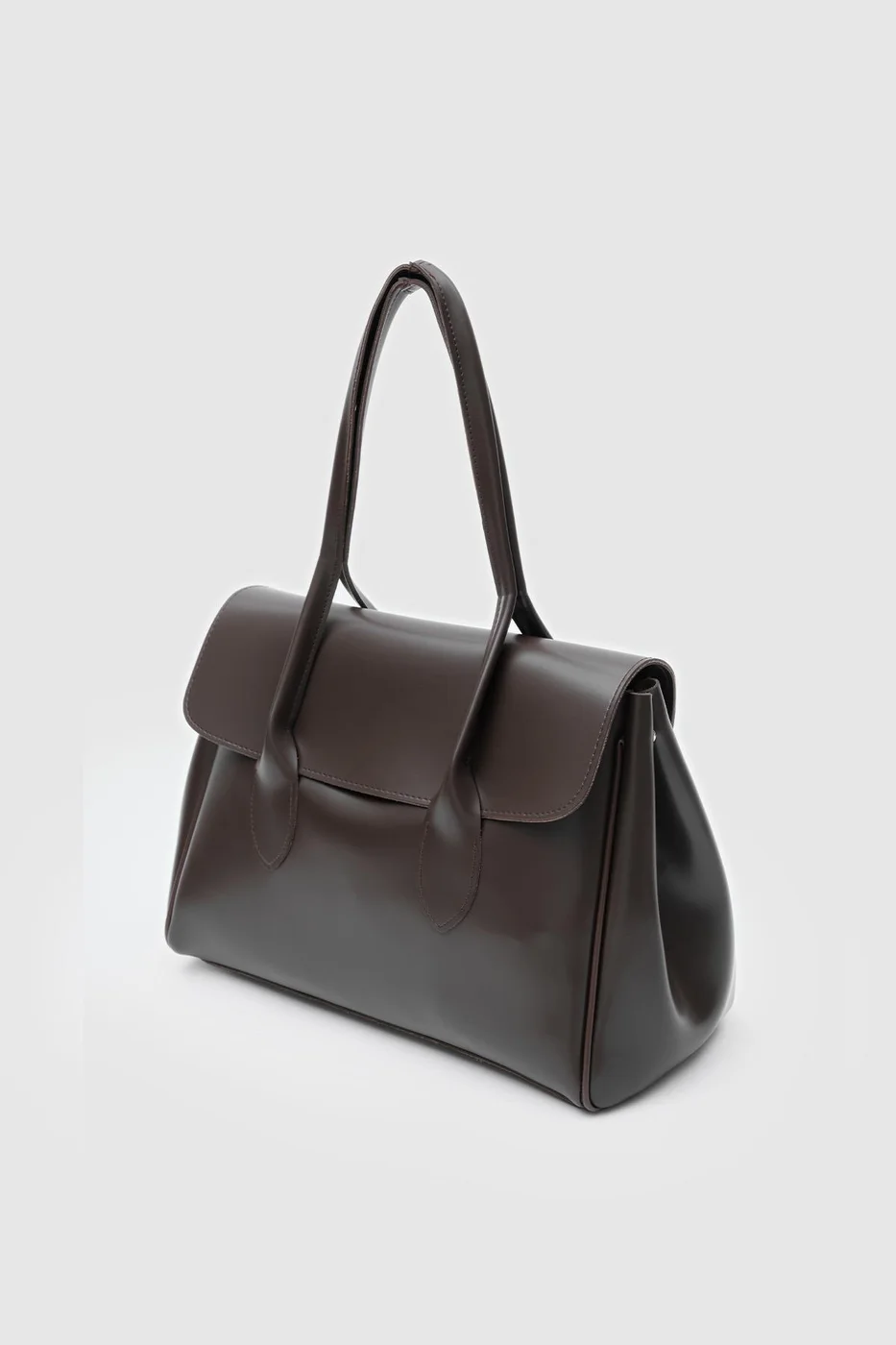 Faux leather shoulder bag Faux leather shoulder bag in dark brown