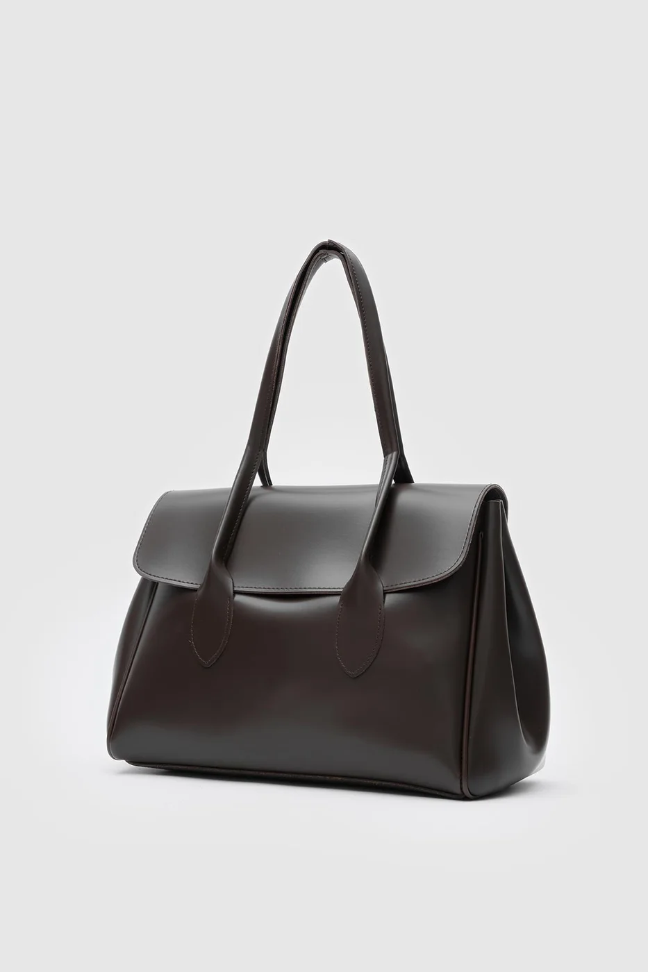 Faux leather shoulder bag Faux leather shoulder bag in dark brown