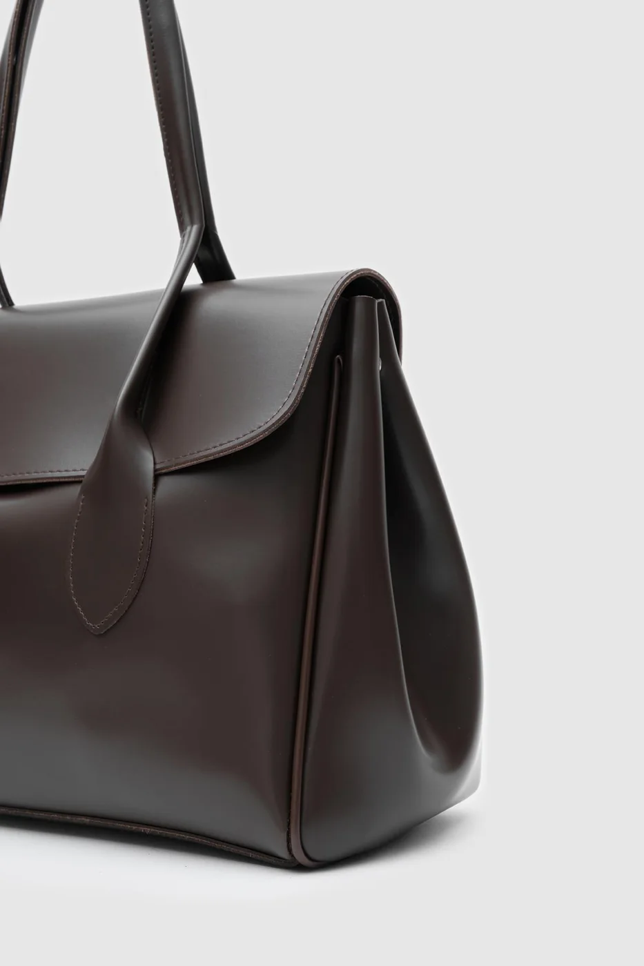 Faux leather shoulder bag Faux leather shoulder bag in dark brown