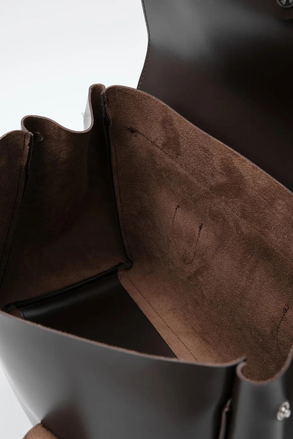 Faux leather shoulder bag Faux leather shoulder bag in dark brown