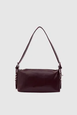 faux leather baguette bag faux leather baguette bag in purple