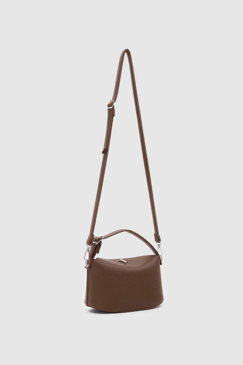 Faux leather crossbody bag for women in tan