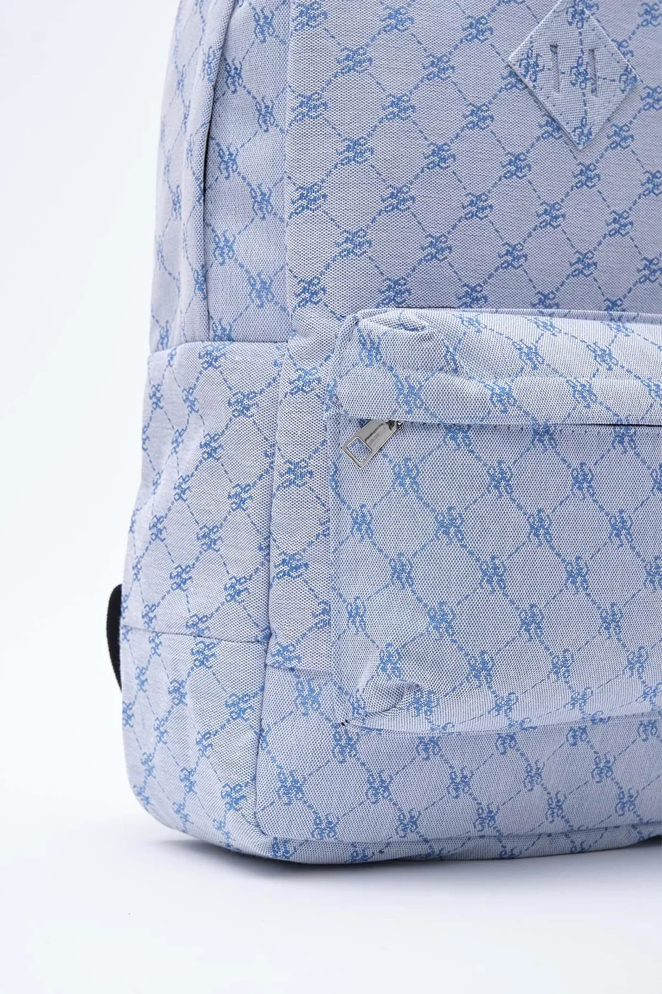 faux leather backpack in blue