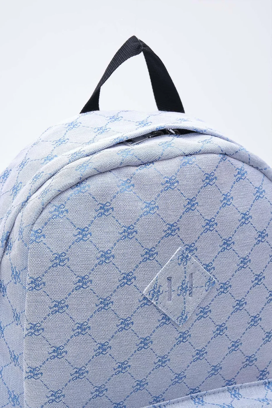 faux leather backpack in blue