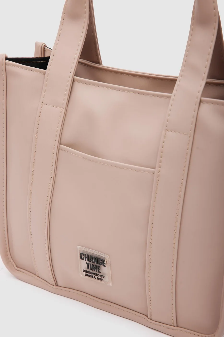 satin shoulder bag for women in beige